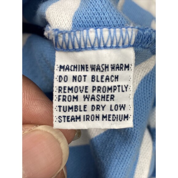 Polo By Ralph Lauren Mens Shirt Size XL Blue White Stripe Rugby Preppy College - Picture 9 of 11